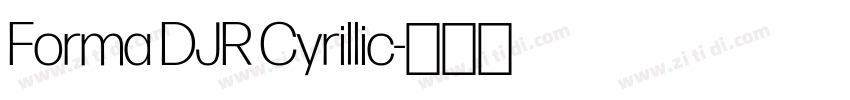 Forma DJR Cyrillic字体转换